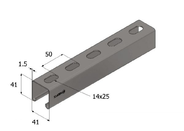 LS41 channel section dimensions